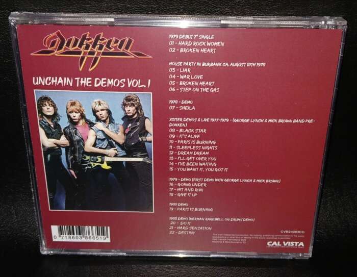 DOKKEN - Unchain The Demos Vol.1 (Cal Vista) CD Jewel BRAND NEW - Image 2