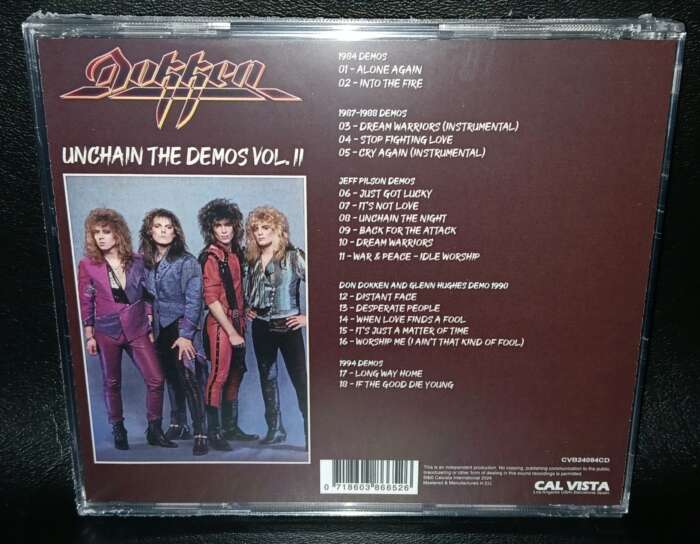DOKKEN - Unchain The Demos Vol.2 (Cal Vista) CD Jewel BRAND NEW - Image 2